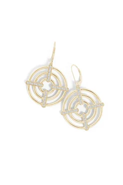 Infinity Concentric Circle 14K Gold Earrings
