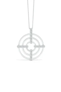 Infinity Concentric Circle 14K Gold Pendant Necklace