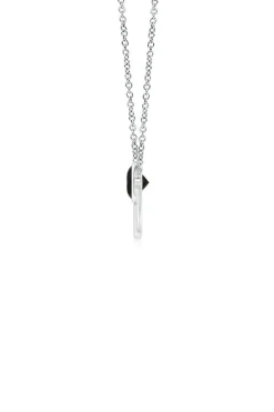 Infinity Half Concentric Circle 14K Gold and Black Onyx Pendant Necklace