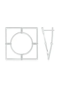 Infinity 14K Gold Geometric Hoop Earrings
