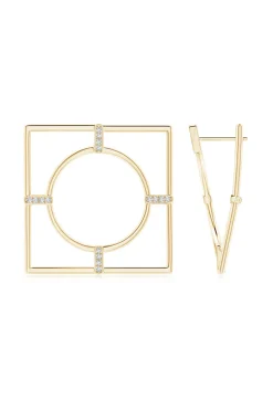 Infinity 14K Gold Geometric Hoop Earrings