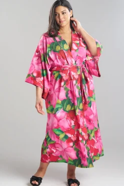 Isla Printed Satin Robe