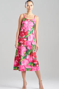 Isla Printed Satin Slip Dress