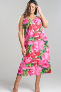 Isla Printed Satin Slip Dress