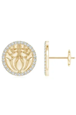 Kamon 14k Diamond Stud Earrings