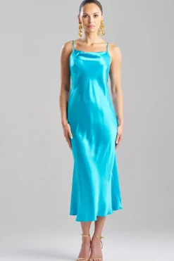 Key Cowl Neck Silk Slip Dress