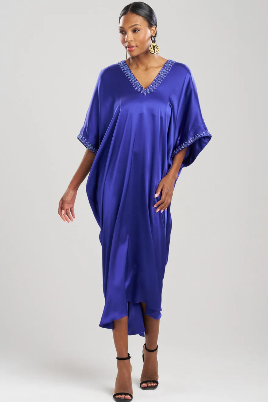 Key Essentials Embellished Cocoon Silk Caftan