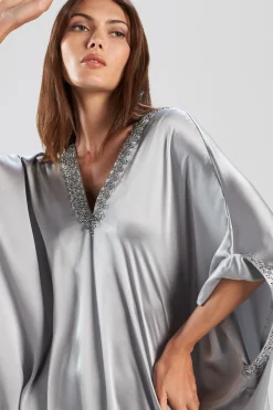 Key Essentials Embellished Cocoon Silk Caftan