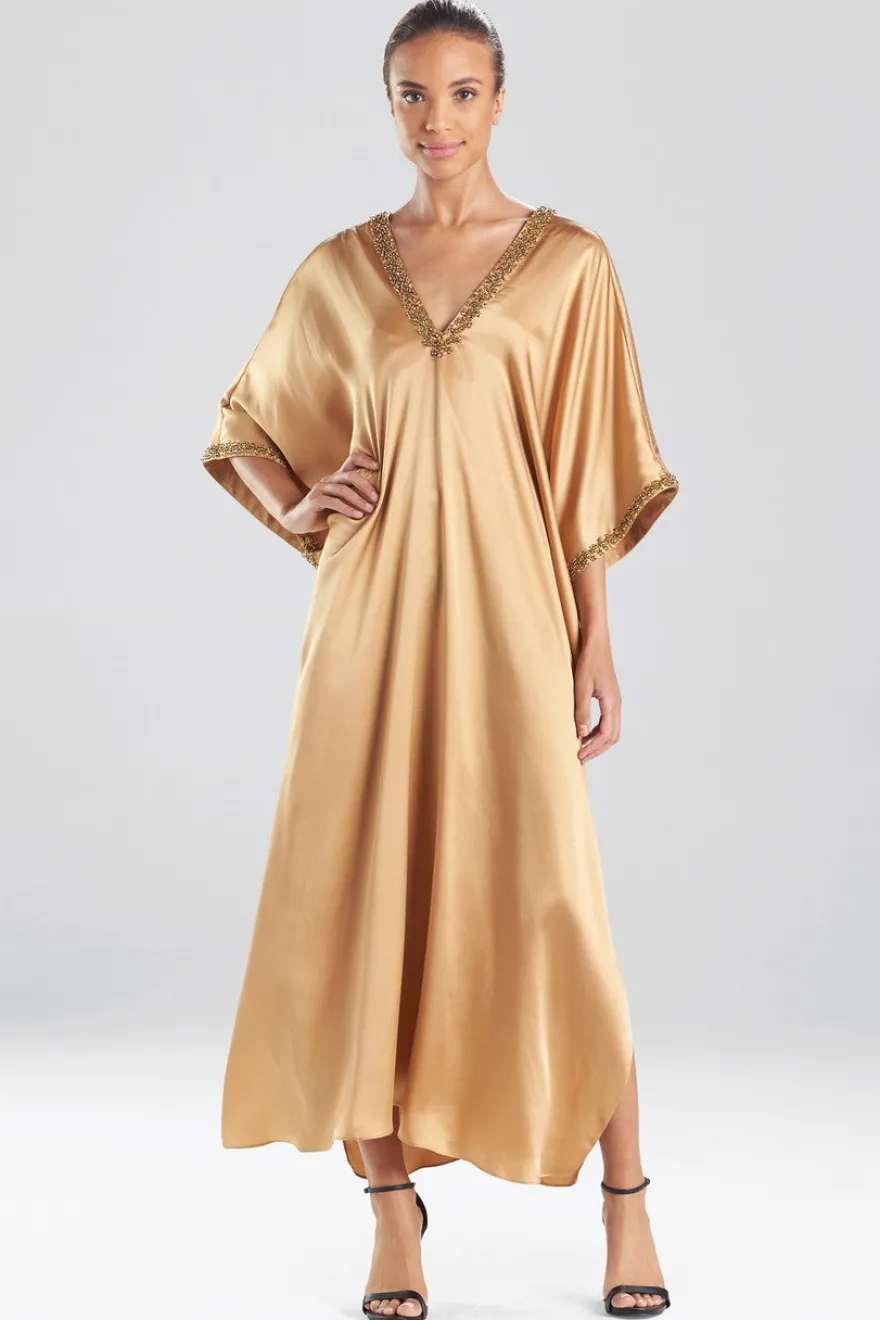 Key Essentials Embellished Cocoon Silk Caftan