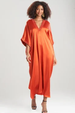 Key Essentials Embellished Cocoon Silk Caftan