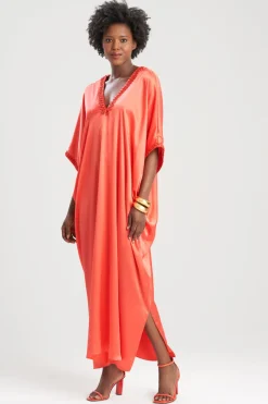 Key Essentials Embellished Cocoon Silk Caftan