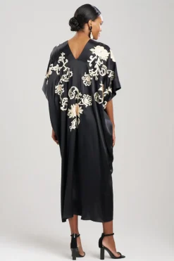 Key Essentials Embroidered Floral Silk Caftan