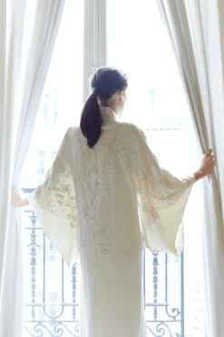 Key Essentials Embroidered Silk Robe