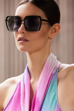 Kintsu Metal Rectangle Sunglasses