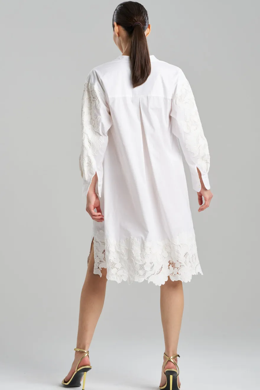 Kumo Embroidery Applique Oversized Shirtdress