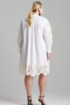 Kumo Embroidery Applique Oversized Shirtdress