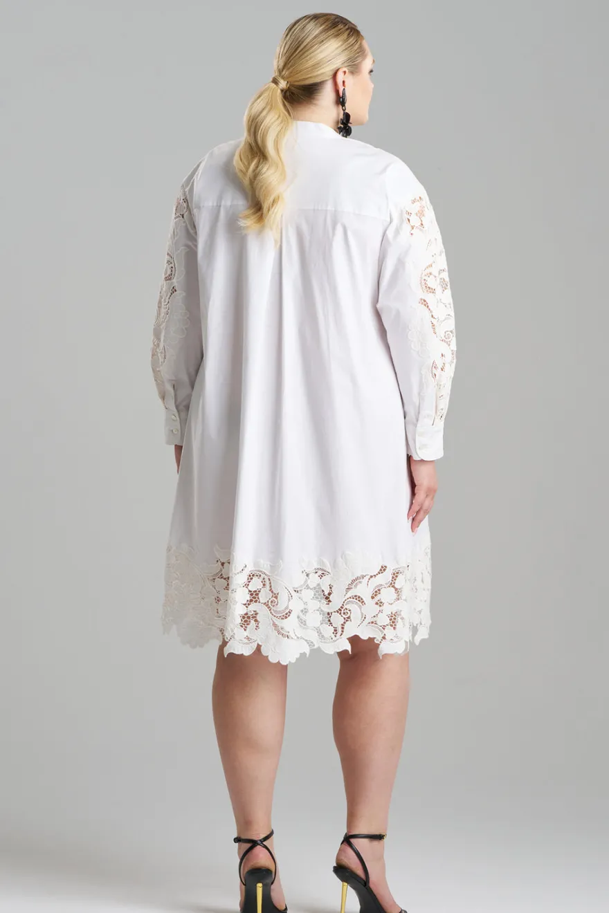 Kumo Embroidery Applique Oversized Shirtdress