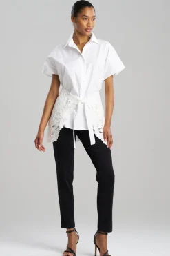 Kumo Embroidery Applique Kimono Wrap Shirt
