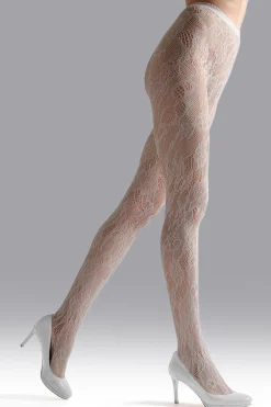 Lace Cut-Out Net Tights
