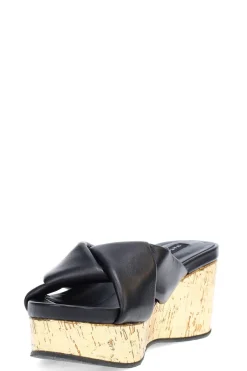 Lanna Nappa Leather Platform Thong Sandals