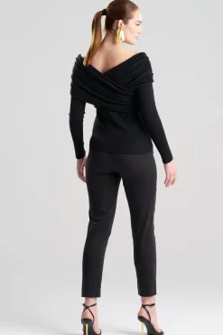 Layering Jersey Rouched Long Sleeve Top