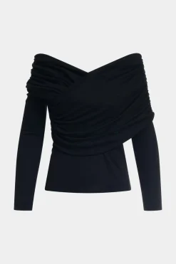 Layering Jersey Rouched Long Sleeve Top