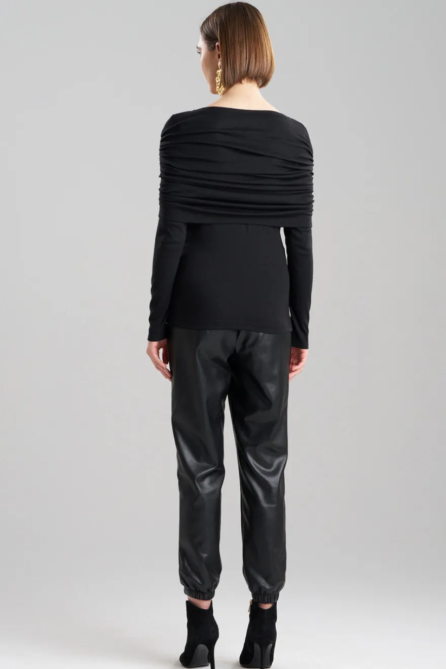 Layering Jersey Rouched Sleeve Top