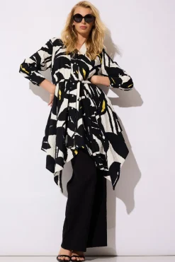 Leaf Matelassé Cotton Handkerchief Tunic