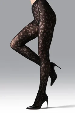 Leopard Net Tights