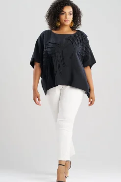 Light Weight Linen Embroidered Caftan Top