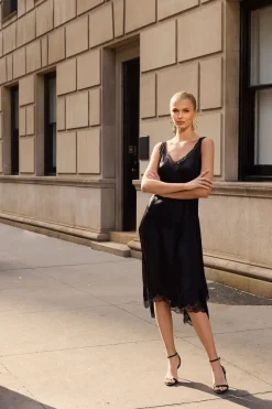 Lolita Asymmetrical Silk Slip Dress