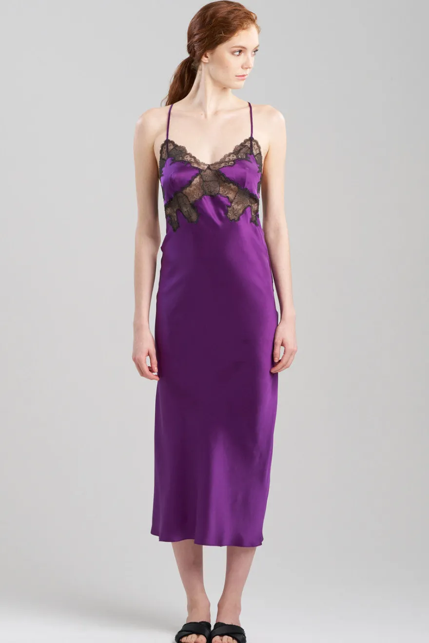 Lolita Lace Low Back Silk Slip Dress
