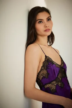 Lolita Lace Low Back Silk Slip Dress