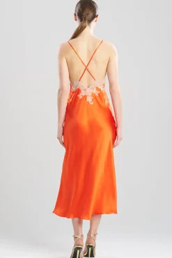 Lolita Lace Low Back Silk Slip Dress