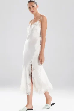 Lolita Lace Slit Silk Slip Dress