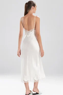 Lolita Lace Slit Silk Slip Dress