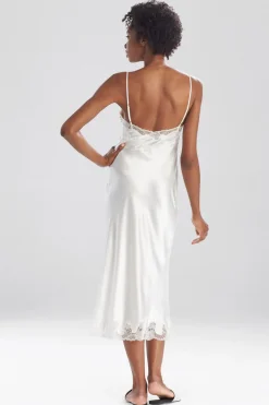 Lolita Lace Slit Silk Slip Dress