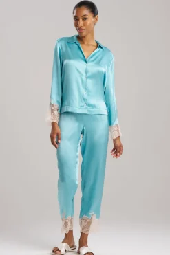 Lolita Lace Trim Silk Notch PJ