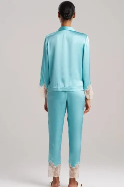 Lolita Lace Trim Silk Notch PJ