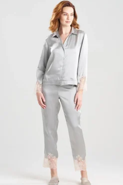 Lolita Lace Trim Silk Notch PJ