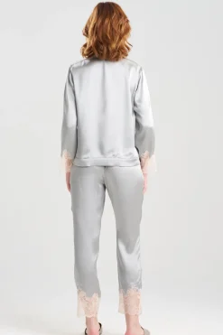 Lolita Lace Trim Silk Notch PJ