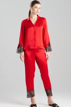 Lolita Lace Trim Silk Notch PJ