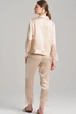 Lolita Lace Trim Silk Notch PJ