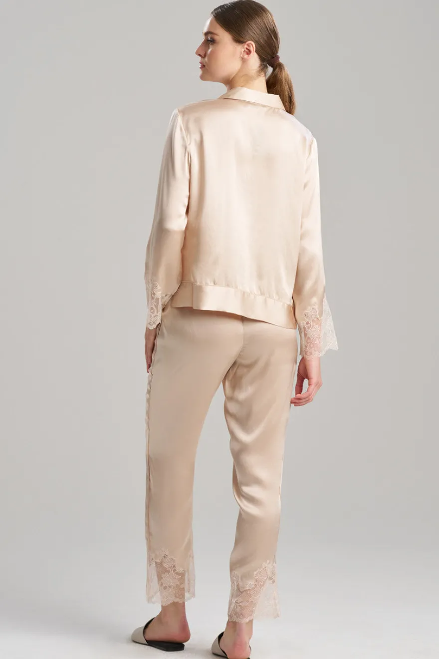 Lolita Lace Trim Silk Notch PJ