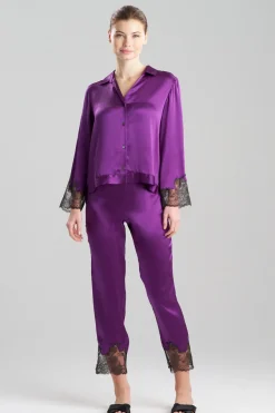 Lolita Lace Trim Silk Notch PJ