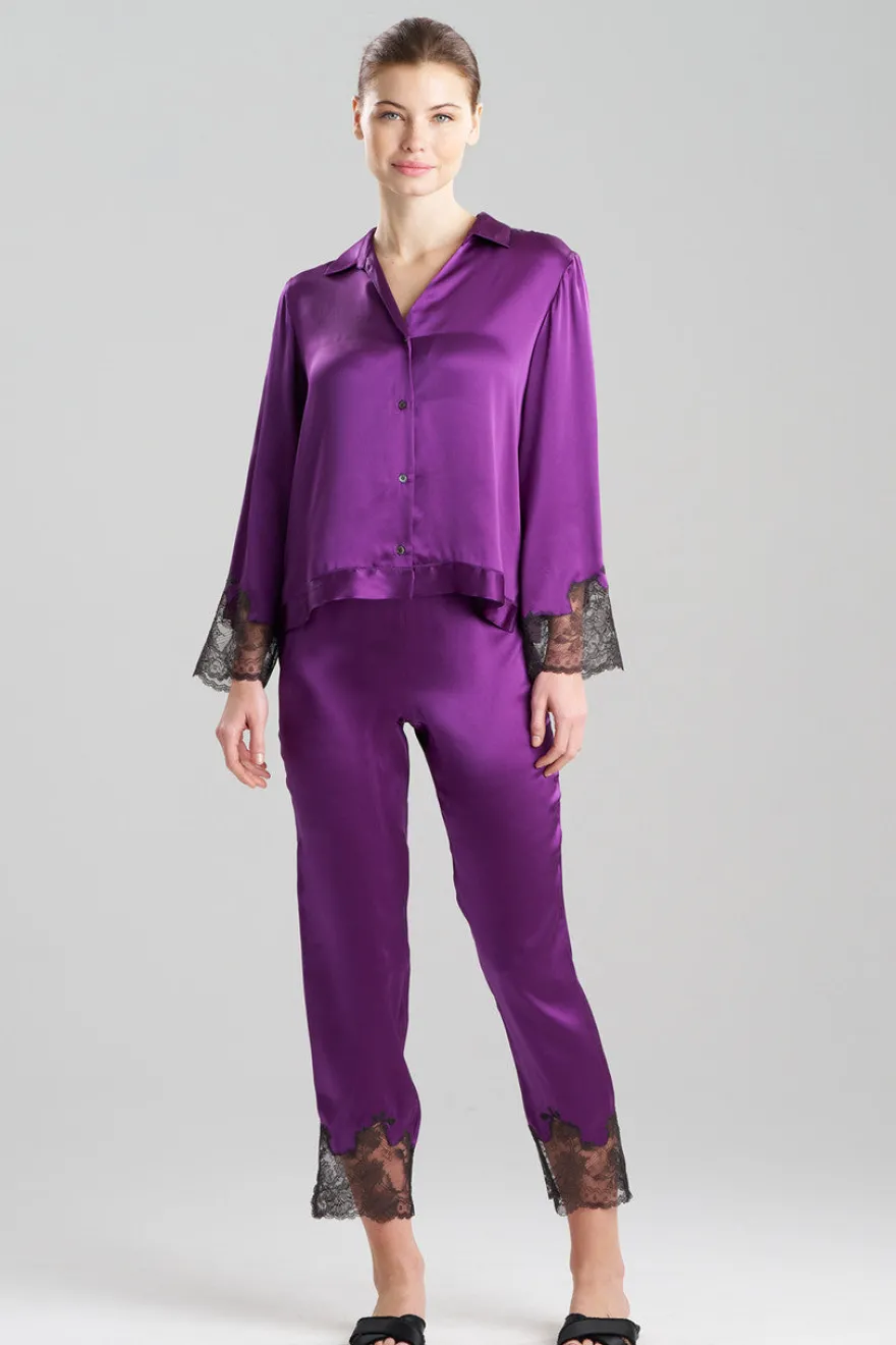 Lolita Lace Trim Silk Notch PJ