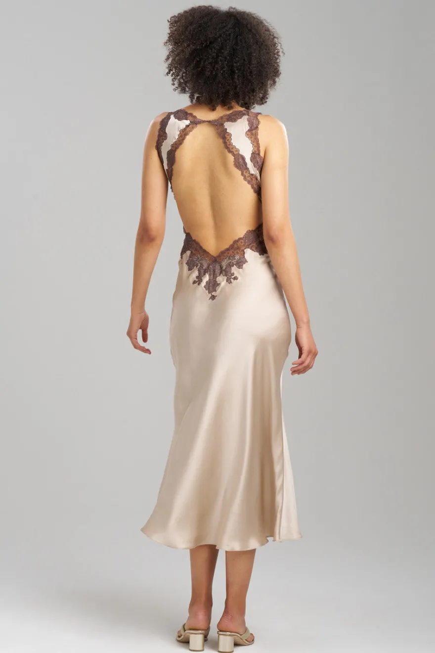 Lolita Lace Trim Silk Slip Dress