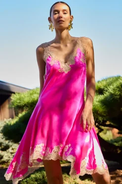 Lolita Lace V-Neck Silk Chemise