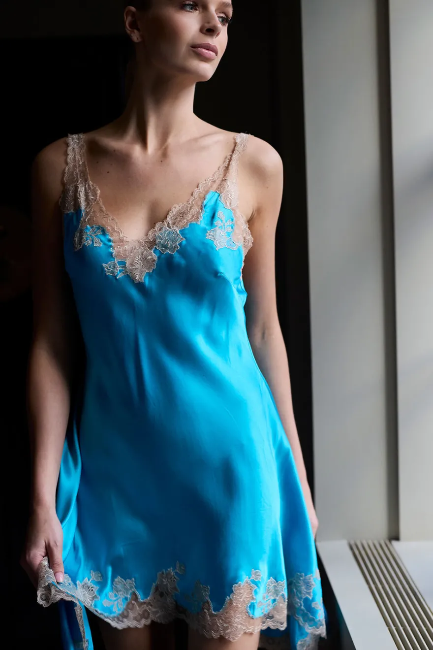 Lolita Lace V-Neck Silk Chemise