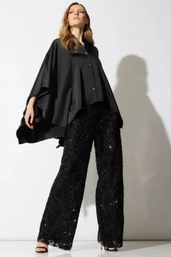 Luxe Charmeuse Button Down Caftan Shirt